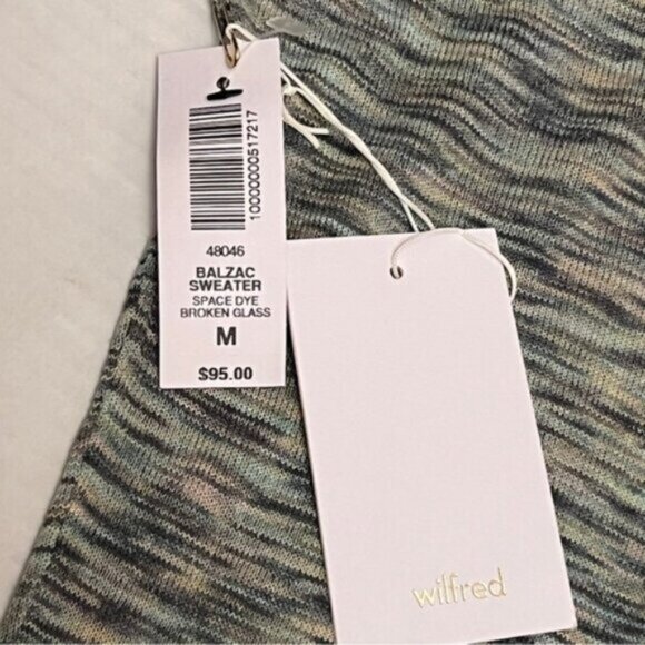 Aritzia  * NEW Wilfred Balzac  heathered sweater   linen-blend  Italian Yarn M - Picture 4 of 12